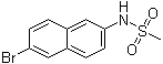 structure of CAS# 1132940-86-3, N-(6-溴萘-2-基)甲烷磺酰胺