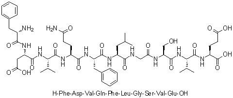 CAS 登录号：1133962-09-0, L-苯丙氨酰-L-alpha-天冬氨酰-L-缬氨酰-L-谷氨酰胺酰-L-苯丙氨酰-L-亮氨酰甘氨酰-L-丝氨酰-L-缬氨酰-L-谷氨酸