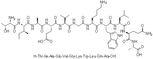 CAS 登录号：1133962-60-3, L-苏氨酰-L-异亮氨酰-L-丙氨酰-L-alpha-谷氨酰-L-缬氨酰甘氨酰-L-赖氨酰-L-色氨酰-L-亮氨酰-L-谷氨酰胺酰-L-丙氨酸
