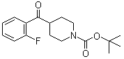 structure of CAS# 1134327-76-6, 4-(2-Fluorobenzoyl)-1-piperidinecarboxylic acid 1,1-dimethylethyl ester