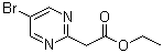 structure of CAS# 1134327-91-5, 5-溴-2-嘧啶乙酸乙酯