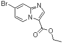 structure of CAS# 1134327-98-2, 7-Bromoimidazo[1,2-a]pyridine-3-carboxylic acid ethyl ester