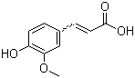 structure of CAS# 1135-24-6, 3-甲氧基-4-羟基肉桂酸