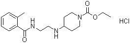 structure of CAS# 1135242-13-5, 4-[[2-[(2-甲基苯甲酰)氨基]乙基]氨基]-1-哌啶羧酸乙酯盐酸盐