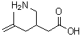 structure of CAS# 1136478-30-2, 3-(氨基甲基)-5-甲基-5-己烯酸