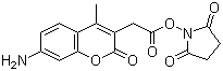 structure of CAS# 113721-87-2, 7-氨基-4-甲基香豆素-3-乙酸 N-琥珀酰亚胺酯