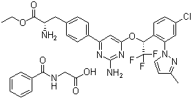 structure of CAS# 1137608-69-5, LX 1606 马尿酸盐