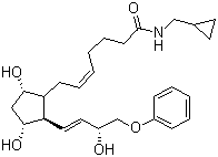 structure of CAS# 1138395-09-1, (5Z)-N-(环丙甲基)-7-[(1R,2R,3R,5S)-3,5-二羟基-2-[(1E,3R)-3-羟基-4-苯氧基-1-丁烯基]环戊基]-5-庚烯酰胺