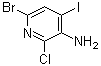 structure of CAS# 1138444-29-7, 6-溴-2-氯-4-碘-3-吡啶胺