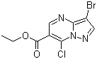 structure of CAS# 1138513-35-5, 3-溴-7-氯吡唑并[1,5-a]嘧啶-6-羧酸乙酯