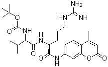 CAS # 113865-96-6, N-[(1,1-Dimethylethoxy)carbonyl]-L-valyl-N-(4-methyl-2-oxo-2H-1-benzopyran-7-yl)-L-argininamide