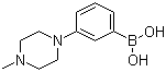 structure of CAS# 1139717-76-2, 3-(4-甲基哌嗪-1-基)苯硼酸