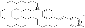 4-[2-[4-(Bishexadecylamino)phenyl]ethenyl]-1-methylpyridinium iodide  molecular structure (CAS 114041-00-8)
