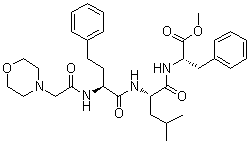 structure of CAS# 1140908-89-9, (alphaS)-alpha-[[2-(4-吗啉基)乙酰基]氨基]苯丁酰基-L-亮氨酰基-L-苯丙氨酸甲酯