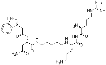 CAS # 114355-42-9, Nephilatoxin 9, L-Arginyl-N-[5-[[(2S)-4-amino-2-[(1H-indol-3-ylacetyl)amino]-1,4-dioxobutyl]amino]pentyl]-L-ornithinamide, NPTX-9