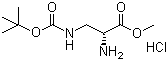 structure of CAS# 114559-25-0, N'-叔丁氧羰基-D-2,3-二氨基丙酸甲酯盐酸盐