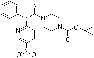 CAS # 1146080-59-2, 4-[1-(5-Nitro-2-pyridinyl)-1H-benzimidazol-2-yl]-1-piperazinecarboxylic acid tert-butyl ester