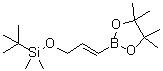 structure of CAS# 114653-19-9, 2-[(1E)-3-[[(1,1-Dimethylethyl)dimethylsilyl]oxy]-1-propenyl]-4,4,5,5-tetramethyl-1,3,2-dioxaborolane
