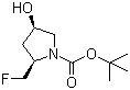 structure of CAS# 114676-97-0, (2R,4R)-N-Boc-2-氟甲基-4-羟基吡咯烷
