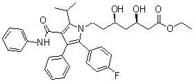 CAS 登录号：1146977-93-6, (betaR,deltaR)-2-(4-氟苯基)-beta,delta-二羟基-5-(1-甲基乙基)-3-苯基-4-[(苯基氨基)羰基]-1H-吡咯-1-庚酸乙酯