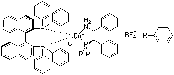 structure of CAS# 1150112-54-1, [(R)-2,2'-双(二苯基膦)-1,1'-联萘][(1R,2R)-2-(二苯基膦)-1,2-二苯基乙胺]氯化钌四氟硼酸盐