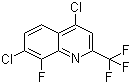 structure of CAS# 1150164-86-5, 4,7-Dichloro-8-fluoro-2-(trifluoromethyl)quinoline
