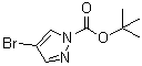 structure of CAS# 1150271-23-0, 4-Bromopyrazole-1-carboxylic acid tert-butyl ester