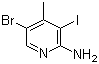 structure of CAS# 1150618-04-4, 5-溴-3-碘-4-甲基吡啶-2-胺