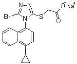 structure of CAS# 1151516-14-1, Lesinurad sodium