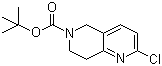 structure of CAS# 1151665-15-4, 2-氯-7,8-二氢-1,6-萘啶-6(5H)-羧酸叔丁酯