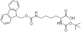 structure of CAS# 115186-31-7, N-Boc-N'-Fmoc-D-赖氨酸