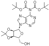 structure of CAS# 1152172-19-4, N,N-二[叔丁氧羰基]-2',3'-O-(异丙亚基)腺苷