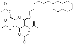 CAS 登录号：115414-47-6, 十六烷基 2-(乙酰氨基)-2-脱氧-beta-D-吡喃葡萄糖苷 3,4,6-三乙酸酯