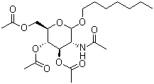 structure of CAS# 115431-24-8, 正庚基 2-乙酰氨基-3,4,6-O-三乙酰基-2-脱氧-beta-D-吡喃葡萄糖苷