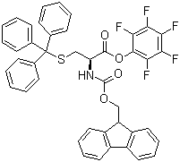 structure of CAS# 115520-21-3, Fmoc-S-trityl-L-cysteine pentafluorophenyl ester