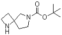 structure of CAS# 1158749-79-1, 1,6-Diazaspiro[3.4]octane-6-carboxylic acid 1,1-dimethylethyl ester