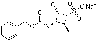 CAS 登录号：115887-91-7, (2S-反式)-2-甲基-4-氧代-3-[[苄氧羰基]氨基]-1-吖丁啶磺酸单钠盐