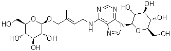 CAS 登录号：115921-05-6, (2E)-4-[(9-beta-D-吡喃葡萄糖基-9H-嘌呤-6-基)氨基]-2-甲基-2-丁烯-1-基 beta-D-吡喃葡萄糖苷