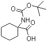 structure of CAS# 115951-16-1, 1-(N-叔丁氧羰基氨基)环己烷甲酸