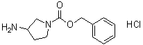 structure of CAS# 1159822-27-1, 3-Amino-1-pyrrolidinecarboxylic acid phenylmethyl ester hydrochloride