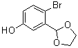 structure of CAS# 1160182-44-4, 4-溴-3-(1,3-二氧杂环戊烷-2-基)苯酚