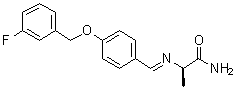 CAS # 1161738-35-7, (2R)-2-[[[4-[(3-Fluorophenyl)methoxy]phenyl]methylene]amino]propanamide