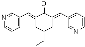 structure of CAS# 1162656-22-5, (2E,6E)-4-乙基-2,6-二(3-吡啶基亚甲基)环己酮