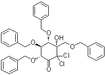 structure of CAS# 116308-18-0, (3S,4S,5S,6R)-2,2-二氯-3-羟基-4,5,6-三(苯基甲氧基)-3-[(苯基甲氧基)甲基]环己酮
