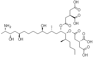 CAS # 116355-83-0, Fumonisin B1, (2R,2'R)-1,2,3-Propanetricarboxylic acid 1,1'-[(1S,2R)-1-[(2S,4R,9R,11S,12S)-12-amino-4,9,11-trihydroxy-2-methyltridecyl]-2-[(1R)-1-methylpentyl]-1,2-ethanediyl] ester