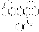 structure of CAS# 116450-56-7, 9-(2-羧基苯基)-2,3,6,7,12,13,16,17-八氢-1H,5H,11H,15H-氧杂蒽并[2,3,4-ij:5,6,7-i'j']二喹嗪-18-鎓内盐