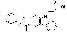 CAS 登录号：116649-85-5, 雷马曲班, 3R-(4-氟苯磺酰氨基)-1,2,3,4-四氢化-9H-咔唑-9-丙酸