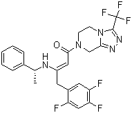CAS # 1169707-29-2, (2Z)-1-[5,6-Dihydro-3-(trifluoromethyl)-1,2,4-triazolo[4,3-a]pyrazin-7(8H)-yl]-3-[[(1R)-1-phenylethyl]amino]-4-(2,4,5-trifluorophenyl)-2-buten-1-one
