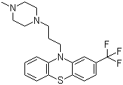 CAS 登录号：117-89-5, 三氟拉嗪, 10-[3-(4-甲基哌嗪-1-基丙基]-2-三氟甲基-10H-吩噻嗪