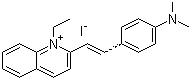 CAS 登录号：117-92-0, 喹哪啶红, 2-[4-(二甲基氨基)苯乙烯]-1-乙基喹啉鎓碘化物